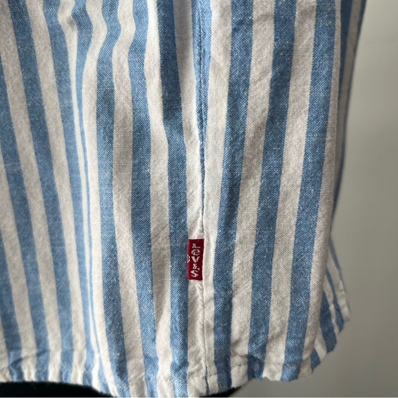 Levi's Light Blue and White Striped Camisole - M - Picture 5 of 6